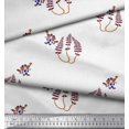 thumbnail image 3 of Soimoi Polyester Crepe Fabric Leaves,Bird & Floral Block Print Sewing Fabric Yard 42 Inch Wide, 3 of 3