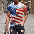 thumbnail image 2 of Birdeem Chemises pour Hommes Jour de l'Indépendance T-Shirt Imprimé Col Rond Manches Courtes, 2 of 12