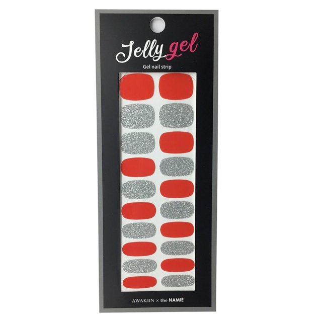 Gravity Threads Jelly Gel Nail Strips - Red/Grey