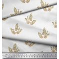 thumbnail image 3 of Soimoi Poly Georgette Fabric Leaves & Floral Block Print Fabric by The Yard 52 Inch Wide, 3 of 3