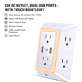 thumbnail image 3 of POWRUI Rallonge à 6 Prises avec 2 Ports USB (2,4 A au Total) et Veilleuse, 3 of 5
