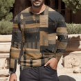 thumbnail image 2 of LUOGENLI T-shirts pour Homme pour Hommes Homme Automne et Hiver Mode Imprimé Col Rond Manches Longues T-Shirt Rétro Imprimé Intégral Hauts 4TG T-shirts pour Hommes T-shirts Graphiques T-shirts Fête de la Saint-Patrick Brun m, 2 of 5