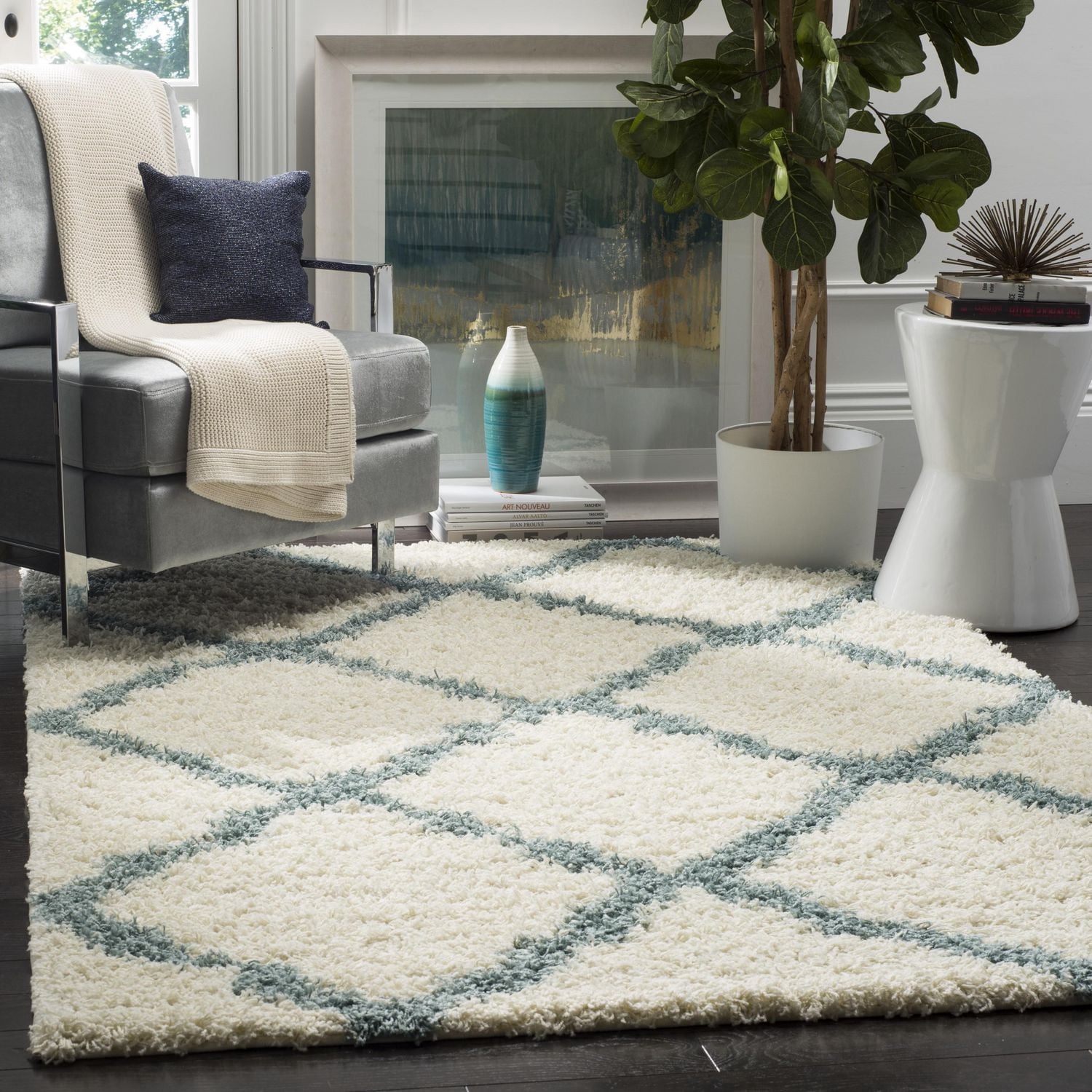 Safavieh Dallas Logan Geometric Shag Area Rug
