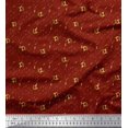 thumbnail image 1 of Soimoi Red Rayon Fabric Abstract & Dollar Symbol Decor Fabric Printed Yard 42 Inch Wide, 1 of 5