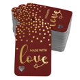 thumbnail image 1 of Inkdotpot Gold Foil Paper Hang Tags Made With Love Text Favor Tags 100 Pieces, 1 of 6
