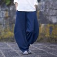 thumbnail image 4 of Birdeem Pantalon Ample Décontracté pour Femmes avec Poches Mode Combinaison en Coton et Lin, 4 of 6