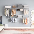 thumbnail image 3 of Patiojoy Système d'Organisateur de Garde-Robe en Fil Métallique Mural Trousse de Garde-Robe Personnalisée avec Tablettes de Rangement Ajustables Blanc, 3 of 9