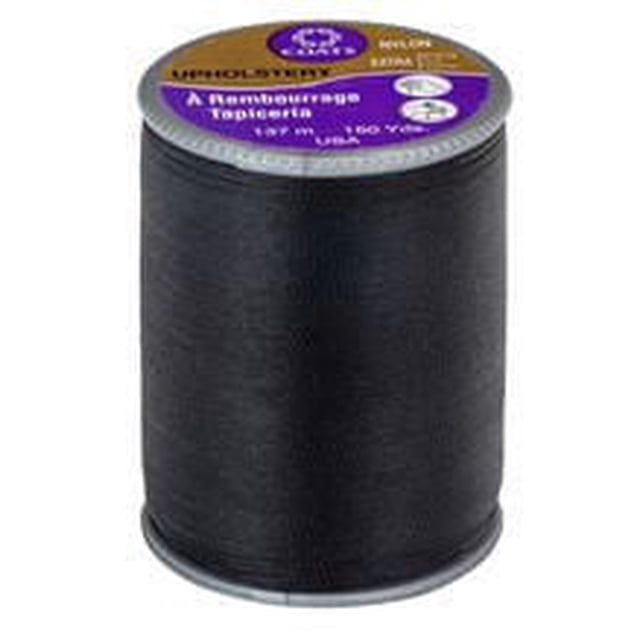 C&C Rembourrage en Nylon Bobine de 150 Yd de Fil à Coudre 100 % Nylon Noir Idéal pour les Projets de Rembourrage Intérieur et Extérieur, de Meubles, d'Articles de Voyage et d'Équipement de Sport, Convient Aussi à l'Artisanat Robuste.