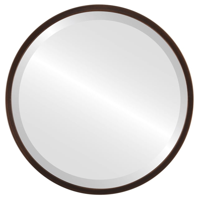 Miroir Rond Encadré London - Bronze Frotté - 15 Pouces x 15 Pouces