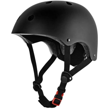 Casque de Planche à Roulettes, Casque de Trottinette, Casque de skate Noir, Casque de Vélo