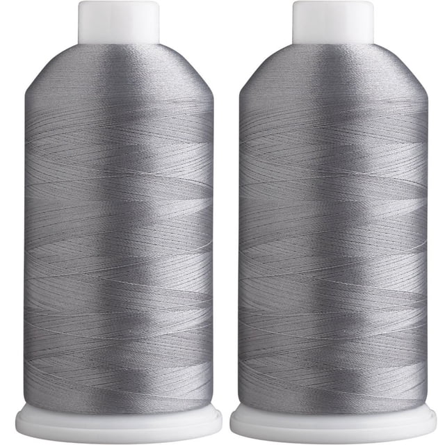 Superpunch SuperB Magnetic Gray Polyester Embroidery Thread, 40wt 5000m, Pack of 2