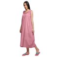thumbnail image 3 of Moomaya Robe de Nuit d'Allaitement Unie à Col Rond pour Femmes en Coton, 3 of 5