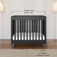 thumbnail image 2 of Foundations Boutique Compact Folding Crib 3 Pack for Hotels, Ebony, 2 of 7