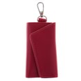 thumbnail image 2 of Portable Leather Key Holder Card Bag Case Purse Men Women Pouch rose, 2 of 8
