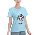 thumbnail image 2 of T-Shirt Basique à Manches Courtes pour Femme une Pièce Grand Ours, 2 of 6