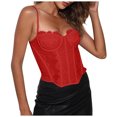 thumbnail image 2 of LSLJS Solid Color Versatile Women Tight Fitting Corset with Lace Lace Lace and Top, Womens Camisole Tank Tops, 2 of 5
