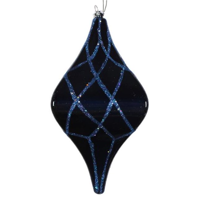 Vickerman MT198431D 8 Po Bleu Minuit Candy Glitter Net Drop Ornement