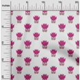 thumbnail image 1 of oneOone Cotton Flex Fabric Leaves & Lotus Block Print Fabric BTY 40 Inch Wide, 1 of 4