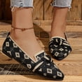 thumbnail image 2 of Womens Classic Knit Dress Shoes Ladies Spring Fall Mesh Pointed Toe Low Heel Slip on Ballet Flats Walking Oxfords Loafers, 2 of 8