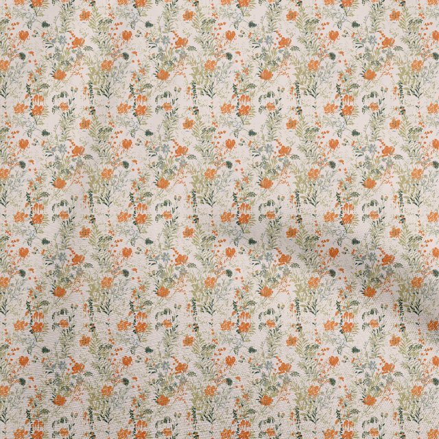 oneOone Velvet Orange Fabric Florals Sewing Craft Projects Fabric Prints By Yard 58 Inch Wide