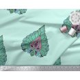 thumbnail image 3 of Soimoi Polyester Crepe Fabric Leaves & Floral Block Printed Craft Fabric by The Yard 42 Inch Wide, 3 of 3