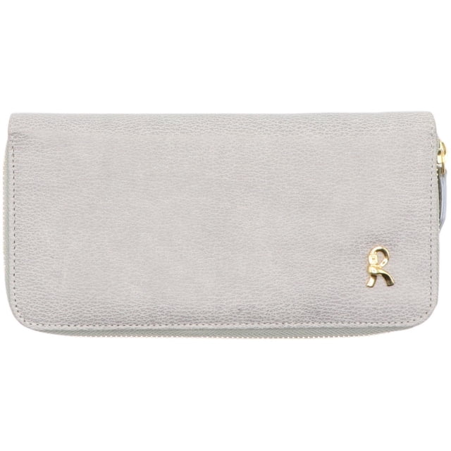 Roberta di Camerino Portefeuille en Cuir à Fermeture Éclair Portafoglio pour Femme - Gris