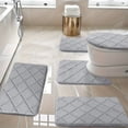 thumbnail image 1 of Ycandiee Bathroom Rug Set 5 Piece, Bath Mats, Soft Non Slip Memory Foam Bathroom Rugs, Machine Wash Bathroom Mat Set, Water Absorbent Bath Rugs for Toilet and Floor, 1 of 7