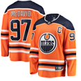 thumbnail image 1 of Connor McDavid Edmonton Oilers NHL Fanatics Breakaway Home Jersey, Large, 1 of 3