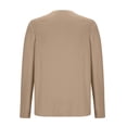 thumbnail image 5 of HAiming Men's Long Sleeve Shirts Casual Solid Color Round Neck Pullover Base Tops Plus Size Soft Pajamas Loungewear, 5 of 5