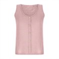 thumbnail image 5 of Timegard Plus Size Tank Tops for Women Round Neck Button Sleeveless Tops Casual Solid Color Knit Tee, 5 of 5