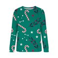 thumbnail image 4 of Sweatshirt de Noël pour Femmes 2023 Mode Imprimé Manches Confortable Respirant Col Rond en Solde, 4 of 5
