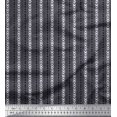 thumbnail image 1 of Soimoi Cotton Voile Fabric Geometric Sign,Triangle & Stripe Block Print Sewing Fabric Yard 42 Inch Wide, 1 of 2