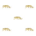 thumbnail image 3 of Transemion Résine Forme Animale Sculpture Brillant Décoratif Décoration Ornement Or 5Set, 3 of 6