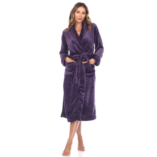 White Mark Women's Super Soft Lounge Robe