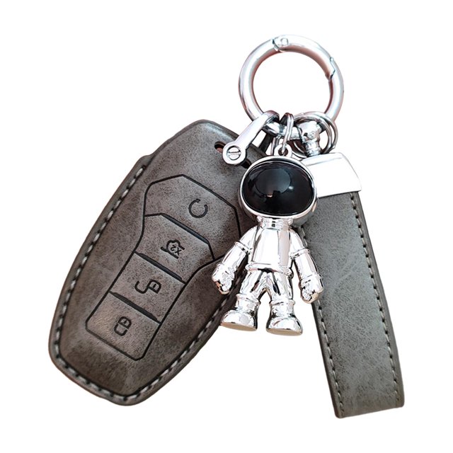 Car Key Fob Cover Protector Wear Resistant Waterproof Soft Automotive Key Holder Gray