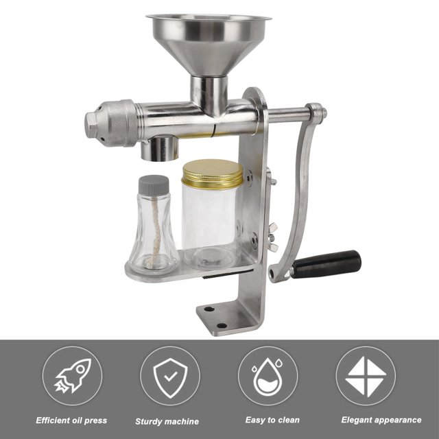 Oil Press Machine, Oil Extractor Machine Efficient Hot Cold Press Manual for Kitchen
