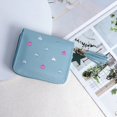 thumbnail image 3 of Women's Large Capacity PU Leather Heart Shaped Foldable Multi Functional Wallet Card Case Purse & Makeup Bag, 3 of 8