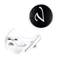 thumbnail image 3 of pitrice 1 Pair Men's Letter Cufflink Wedding Formal Initial Alphabet Stainless Steel Cufflink, Letter V, 3 of 6