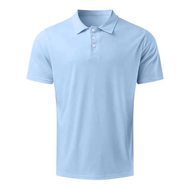 BOBOGOJP Mens Knit Polo Shirts Regular-Fit Cotton Polo Shirt