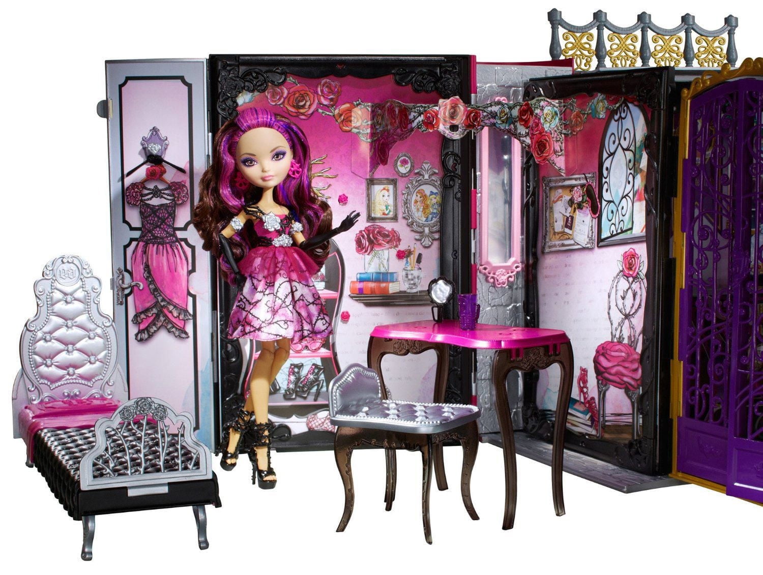 Ever After High – Coffret poupée Briar Beauty et mobilier de bal masqué de Thronecoming