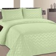 thumbnail image 1 of Home Sweet Home Ensemble de Draps en Microfibre à Poches Profondes Design Chevron pour Lit Jumeau (Sauge), 1 of 1