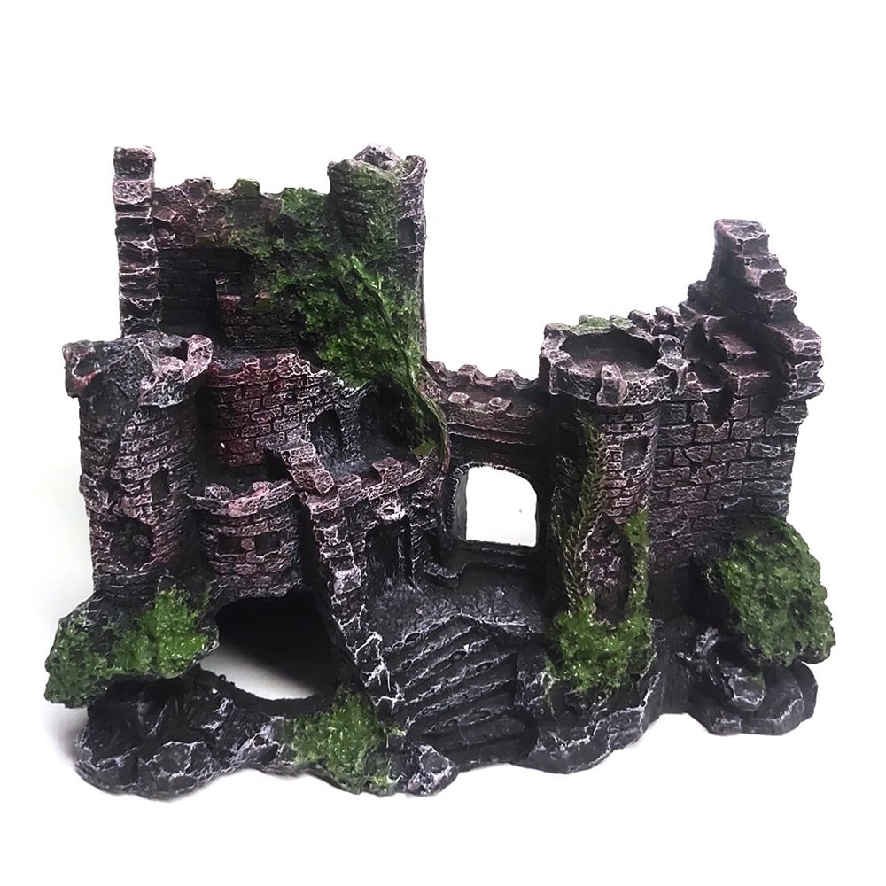 CHOK Aquarium Castle Fish Tank Decoration Resin Castle Aquarium Decor  Fish Tank Supplies Accessories