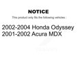thumbnail image 2 of SIM Front Rear Semi-Metallic Brake Pads Kit for Car Honda Odyssey Acura MDX KSM-100337, 2 of 8