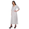 thumbnail image 2 of Moomaya Haut Indien Imprimé Robe Kurti Longue Tunique à Manches 3/4 Robes pour Femmes, 2 of 5