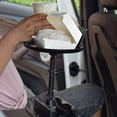 thumbnail image 4 of Agiferg Car Plate Tray Car Travel Coffee Hamburger Shelf Water Cup Mobile Phone Bracket Small Dining Table Long Style, 4 of 8