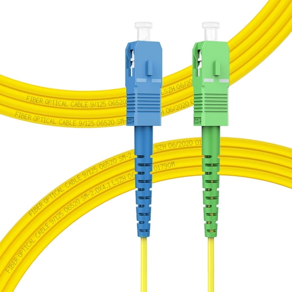 Flyprofiber- 5M/16 Câble Fibre Optique Pieds Sc/Upc vers Sc/Apc Mode Unique Câble de Patch Fibre Cordon Optique pour Internet - Simplex - 9/125Um Os1/Os2 Compatible Lszh Jaune Od-2.0Mm 5M(16 Pieds)