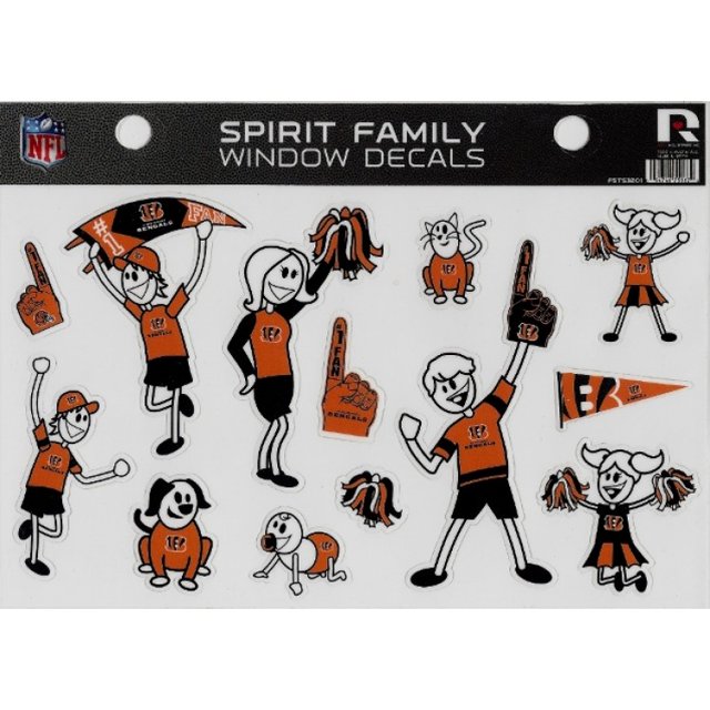 Ensemble de Décalcomanies « Family Spirit » des Bengals de Cincinnati