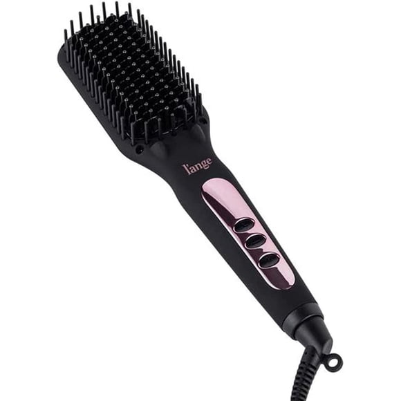 L'ange Hair Le Vite Hair Straightener Brush | Heated Hair Straightening Brush Flat Iron