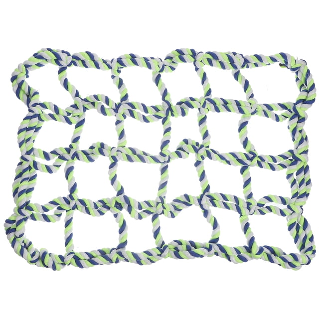 MasteelfCA Small Animal Grid Hammock,Parrot Bird,Rat and Ferret Swing Thick Chew Rope Hammock Hanging Cage Cotton Rope Nets Toys