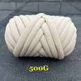 thumbnail image 1 of New Striped Core Spun Crochet Yarn Ice Silk Feeling Polyester Cotton Rope for Handbag Pet Nest Fashion Home Decoration, 1 of 7